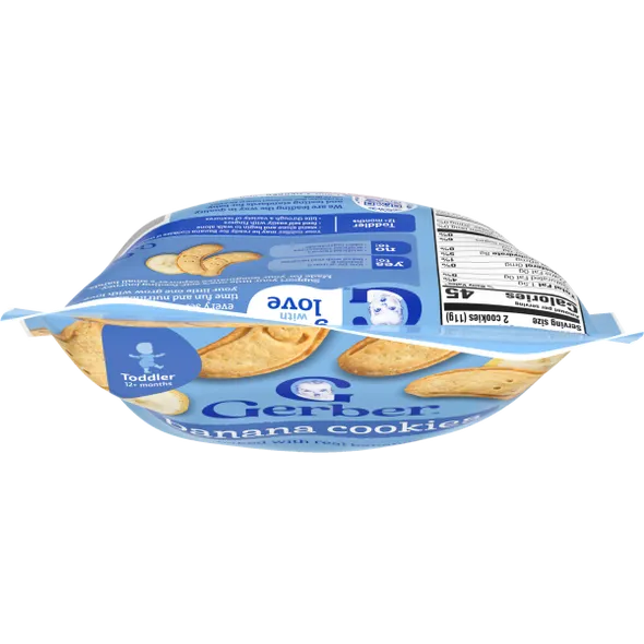 Gerber Banana Cookies Naturally Flavored Baby Snack – 12+ Months