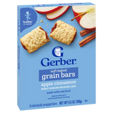 Gerber Soft Baked Grain Bars Apple Cinnamon Naturally Flavored Snack – Toddler