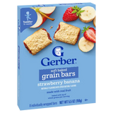 Gerber Soft Baked Grain Bars Strawberry Banana Naturally Flavored Snack – Toddler