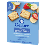 Gerber Soft Baked Grain Bars Strawberry Banana Naturally Flavored Snack – Toddler