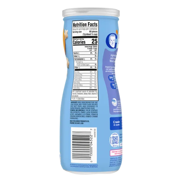 Gerber Grain & Grow Sweet Potato Puffs Baby Snack β 8+ Months, Cereal Snack