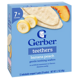 Gerber Gentle Teething Wafers Banana & Peach Baby Snack – Crawler Stage