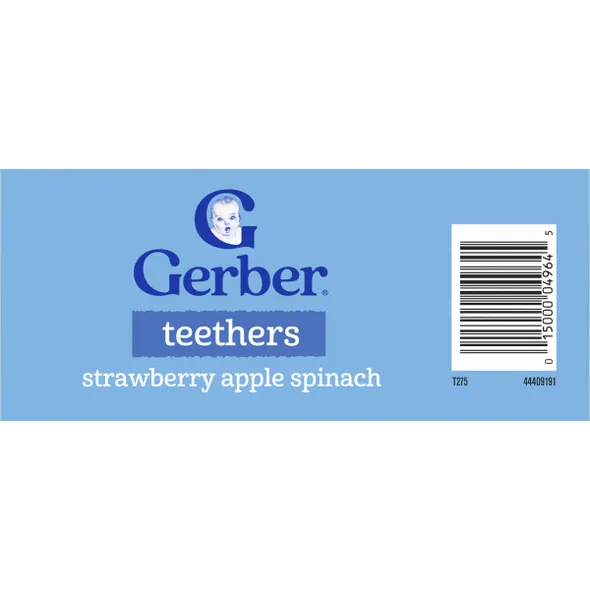 Gerber Strawberry Apple Spinach Teething Wafers Baby Snack – Crawler Stage