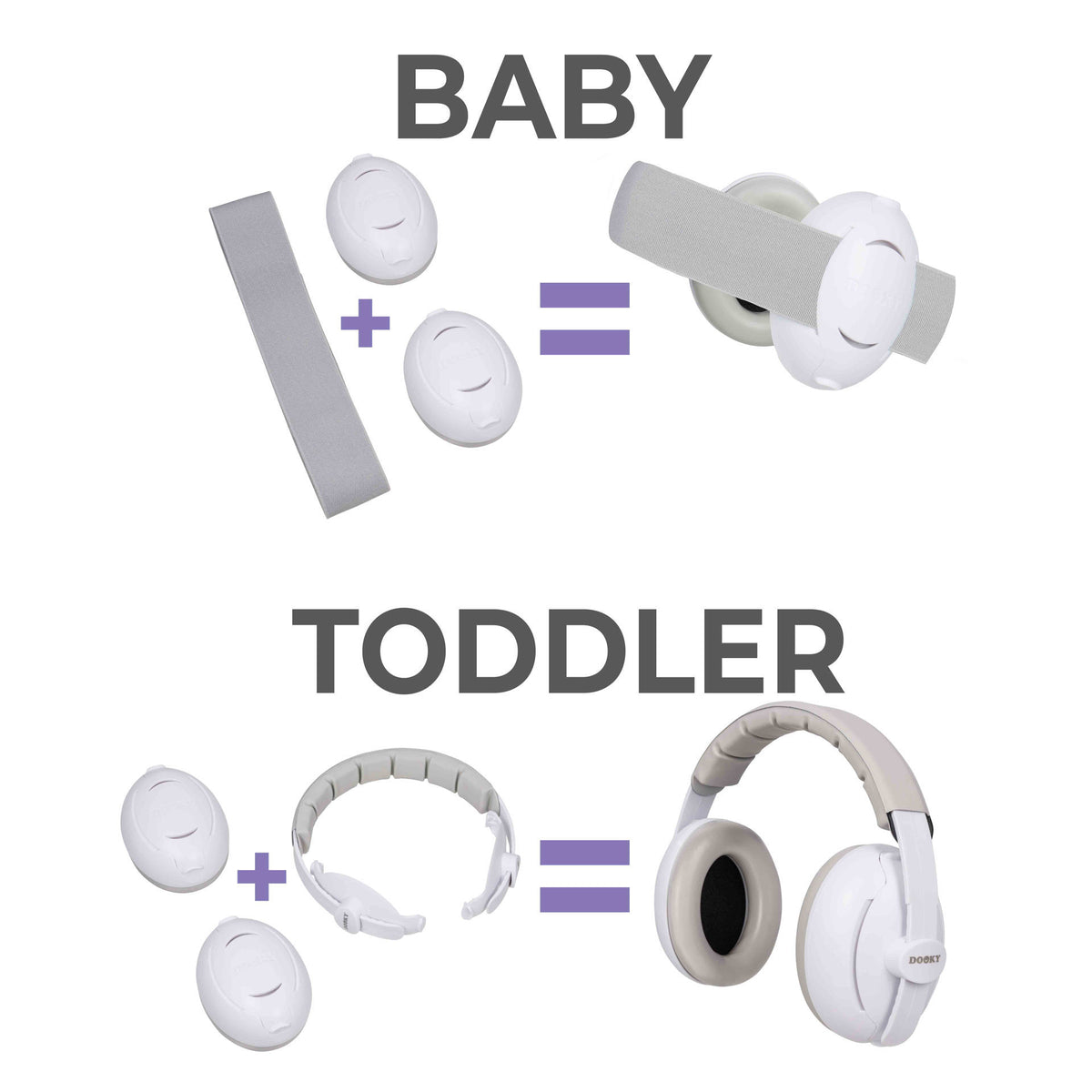 Dooky 2-in-1 Baby & Junior Ear Protection 0–12 Years