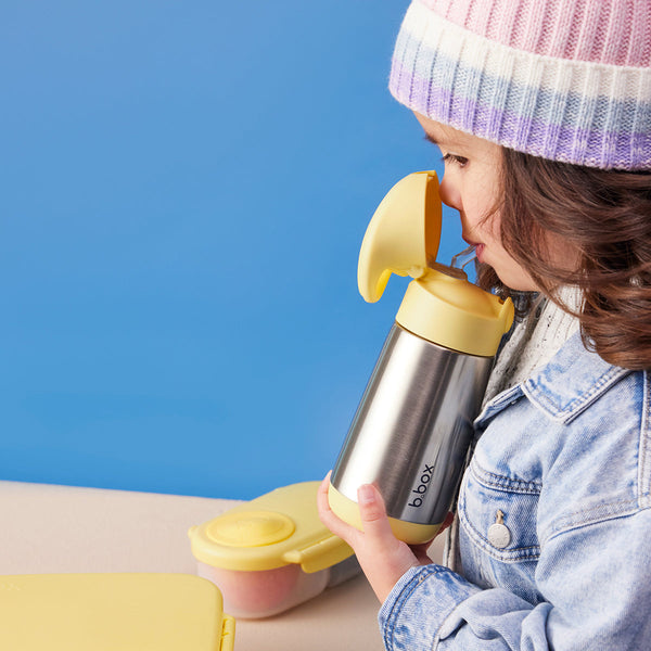 B Box Insulated Drink Bottle Sipper 350 Ml- Yellow