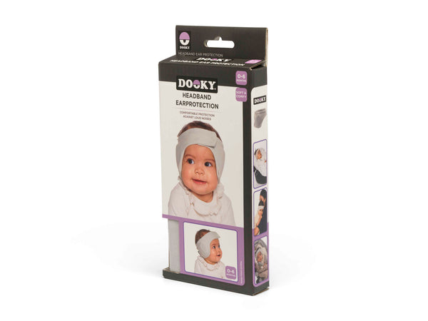 Dooky Headband Baby Ear Protection 0-6m Grey
