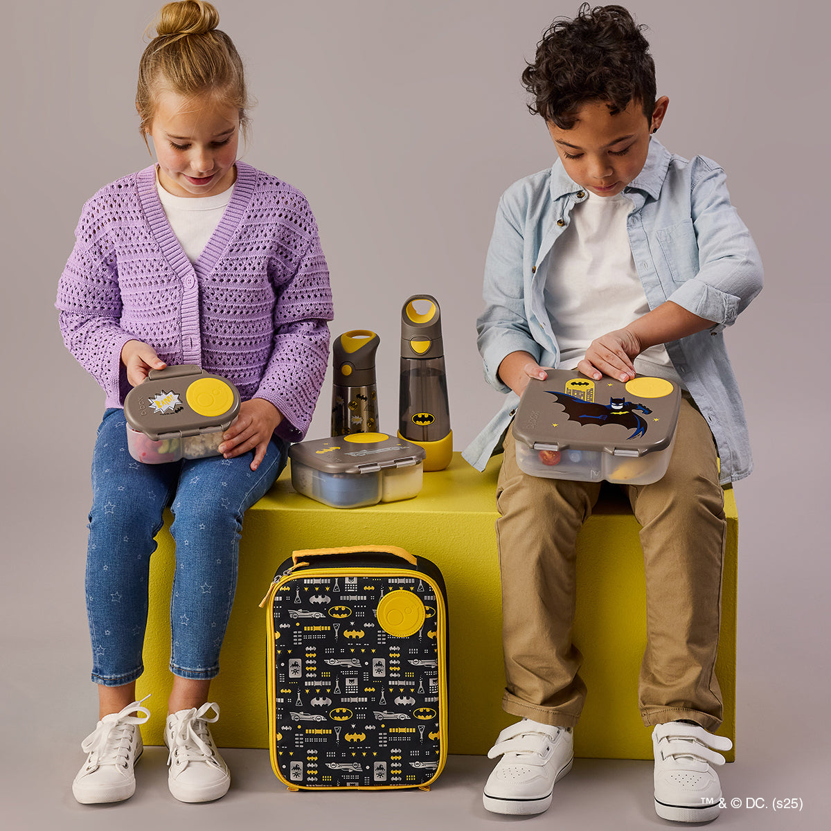 b.box Batman Mini Lunchbox 1 L 21 Γ 16.8 Γ 7.3 cm Grey & Yellow