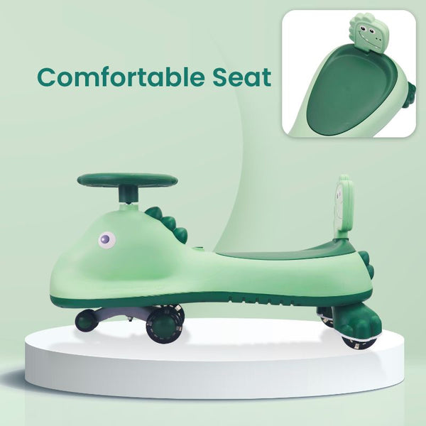 R For Rabbit Iya Iya Dino Swing Ride On Car - Sea Green
