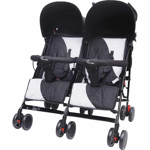 R For Rabbit Stroller Ginny And Johnny Black Grey