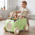 R for Rabbit Kiddie Kart Ride-On & Push Walker 4 in 1 0–3Y Up to 20kg – Green Beige