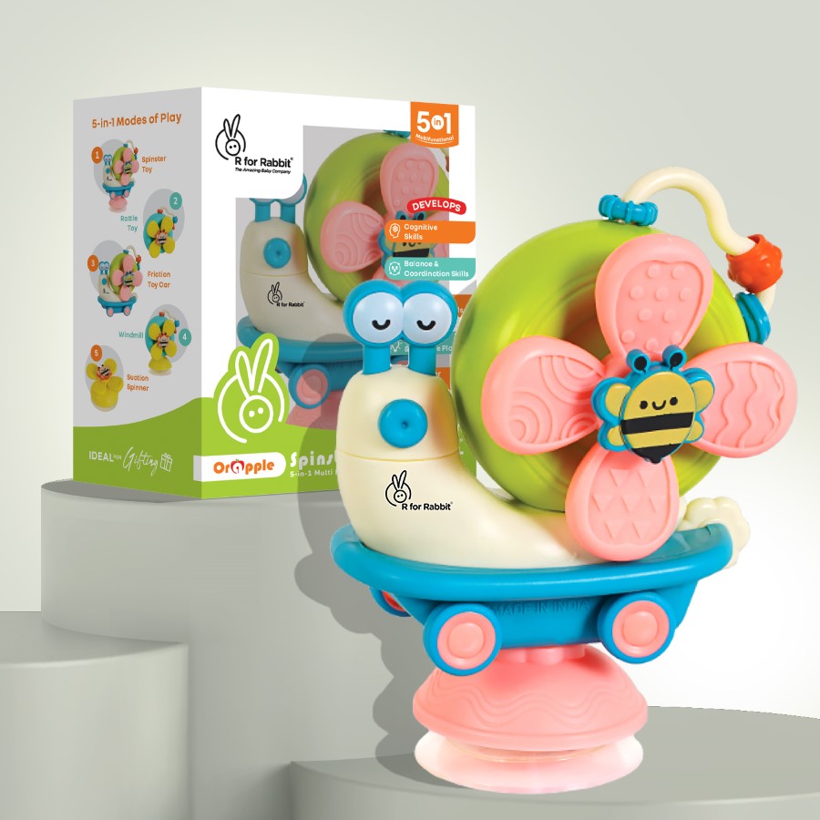 R For Rabbit Orapple Snail Tune BPA-Free Musical Pull Toy - Assorted