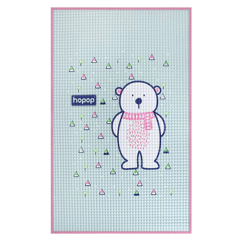 Hopop Multipurpose Baby Massage Mat & Waterproof Diaper Changing Mat Bear Blue