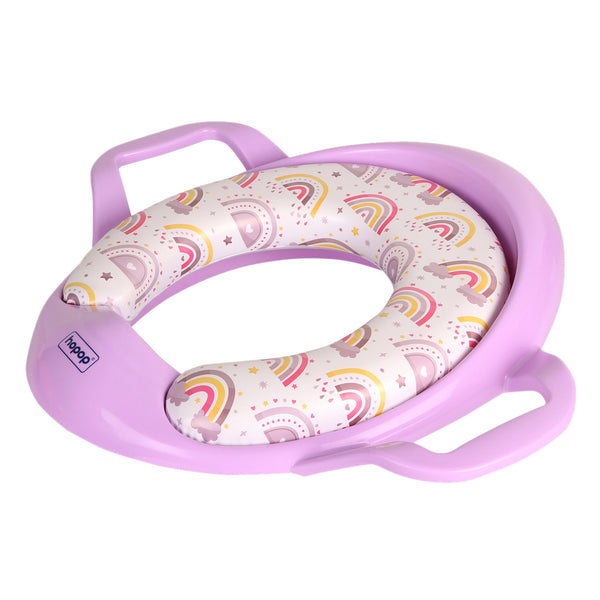Hopop Soft Cushioned Baby Potty Seat with Easy Grip Handles - Rainbow
