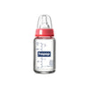 Hopop Premium Slim-Neck Glass Feeding Bottle - Red
