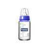 Hopop Premium Slim Neck Glass Feeding Bottle 120 ml 4 oz Blue