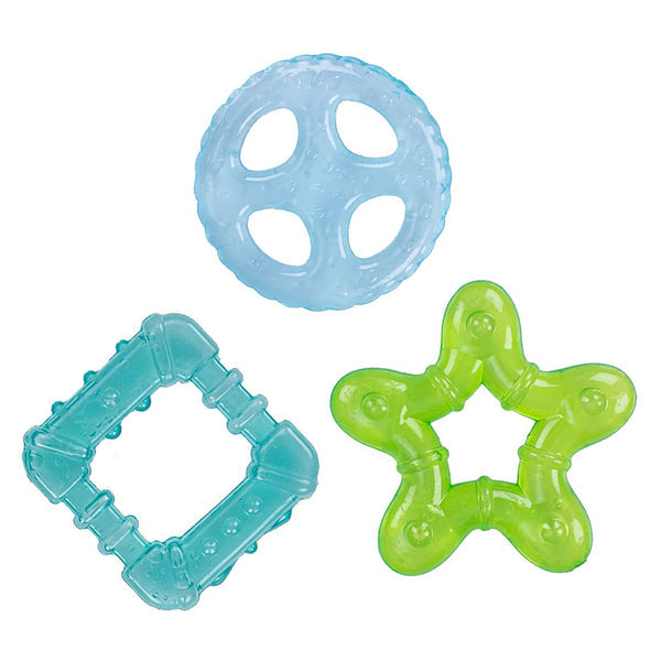 Hopop Multi-Textured, Water-Filled Cooling Teether – Pack of 3 - Assorted