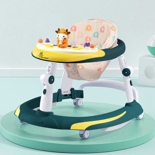 R For Rabbit Little Feet Plus Walker - Detachable Toy Music & Light Green Yellow