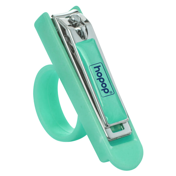 Hopop Baby Nail Clipper Cutter with Finger Grip Green