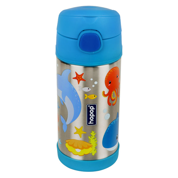 Hopop Insulated Stainless Steel Sipper With Straw-Sea Animal 300ML