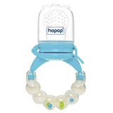 Hopop Baby Food & Fruit Nibbler with Rattle Handle Blue & White