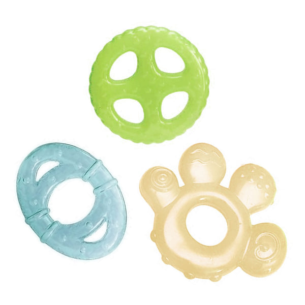 Hopop Multi-Textured, Water-Filled Cooling Teether – Pack of 3 - Assorted