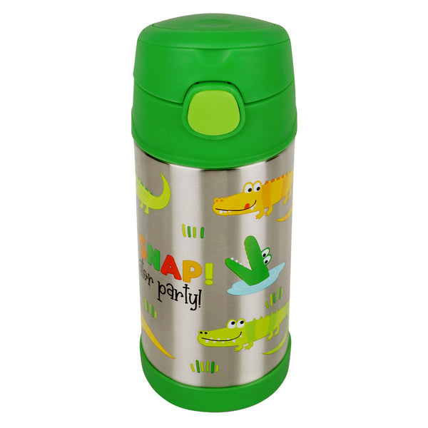 Hopop Insulated Stainless Steel Sipper With Straw- Alligator 300ML