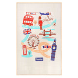 Hopop Multipurpose Baby Massage Mat & Waterproof Diaper Changing Mat London Peach & Blue