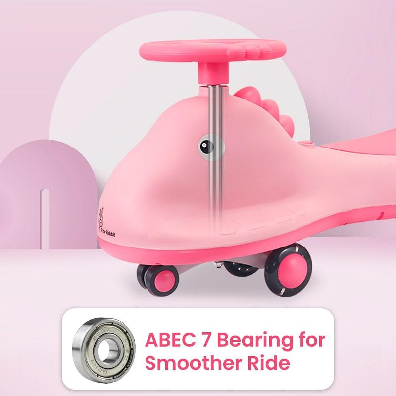 R For Rabbit Swing Car Iya Iya Dino Pink