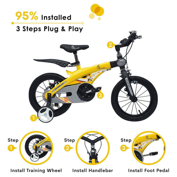 R For Rabbit Bicycle Tiny Toes Jazz 14 Inch Yellow
