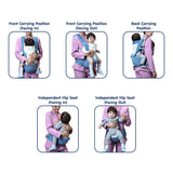Hopop 5 in 1 Elegant Hip Seat Baby Carrier- Blue
