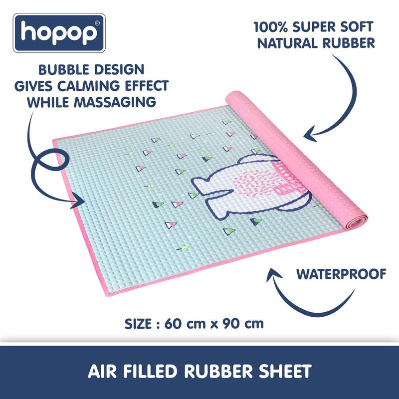 Hopop Multipurpose Baby Massage Mat & Waterproof Diaper Changing Mat Bear Pink