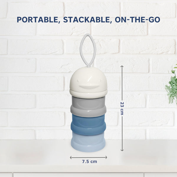 Hopop 3-Layer Multi-Functional Milk Powder Container Food Storage One Size – Blue