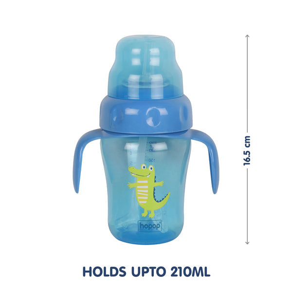 Hopop Sipper Cup with Spout & Straw -210 ML Assorted