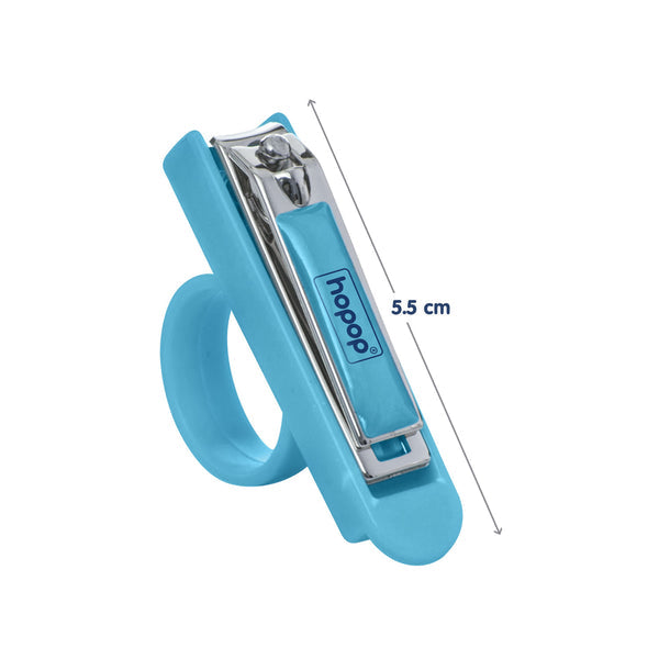 Hopop Baby Nail Clipper Cutter with Finger Grip Blue