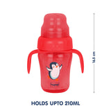 Hopop Baby Sipper Cup Spill-Proof with Spout & Straw 210ml – Red