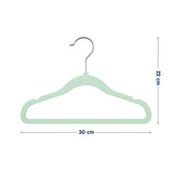Hopop Non-Slip Velvet Baby Clothes Hangers Pack of 6 Pink