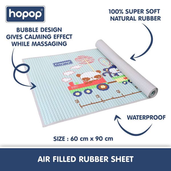 Air Filled Multipurpose Waterproof Massage Mat - Train Blue