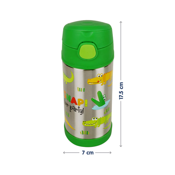 Hopop Insulated Stainless Steel Sipper With Straw- Alligator 300ML