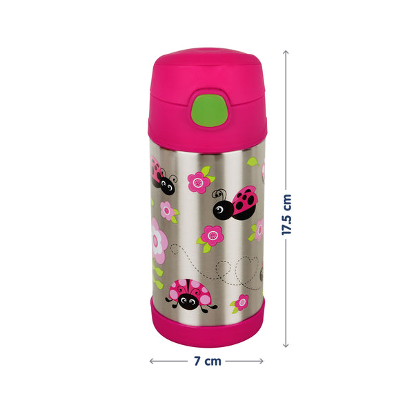 Hopop Insulated Stainless Steel Sipper With Straw- Lady Bug 300ML