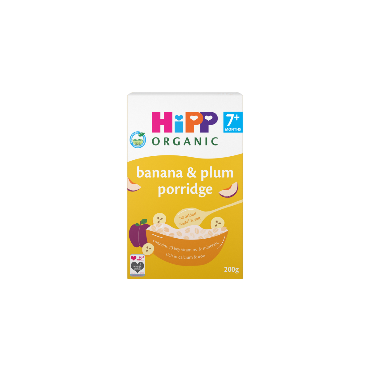 HiPP Organic Banana & Plum Porridge 7+ Months – 200g