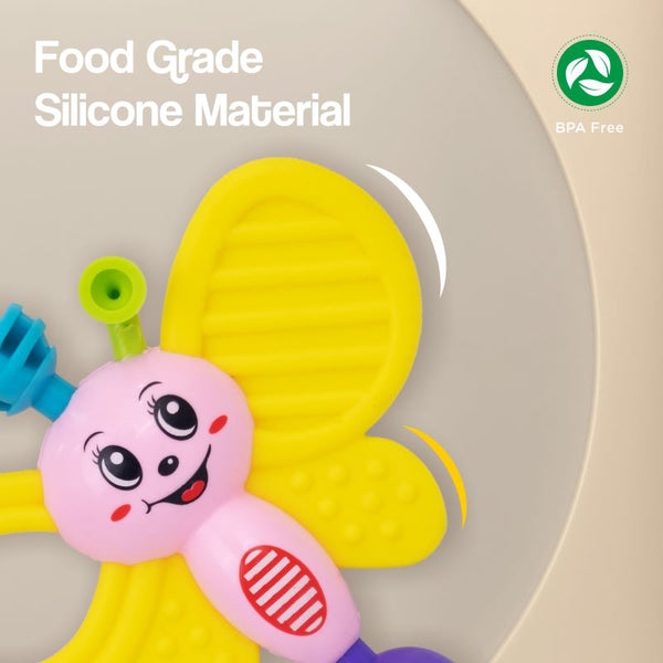 R for Rabbit Teethers and Rattles Jingle Safari Rattles (Pack of 5) Multicolor