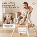 R for Rabbit Cherry Berry Multi 6 in 1 High Chair 6 Months-7 Years Soft Peach