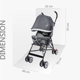 R for Rabbit Stroller Pixie Black Grey