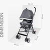 R for Rabbit Stroller Pixie Black Grey