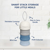 Hopop 3-Layer Multi-Functional Milk Powder Container Food Storage One Size – Blue