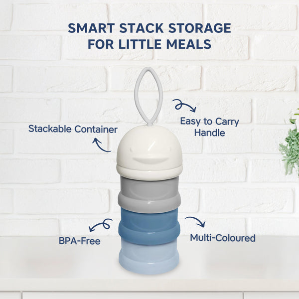 Hopop 3-Layer Multi-Functional Milk Powder Container Food Storage One Size – Blue