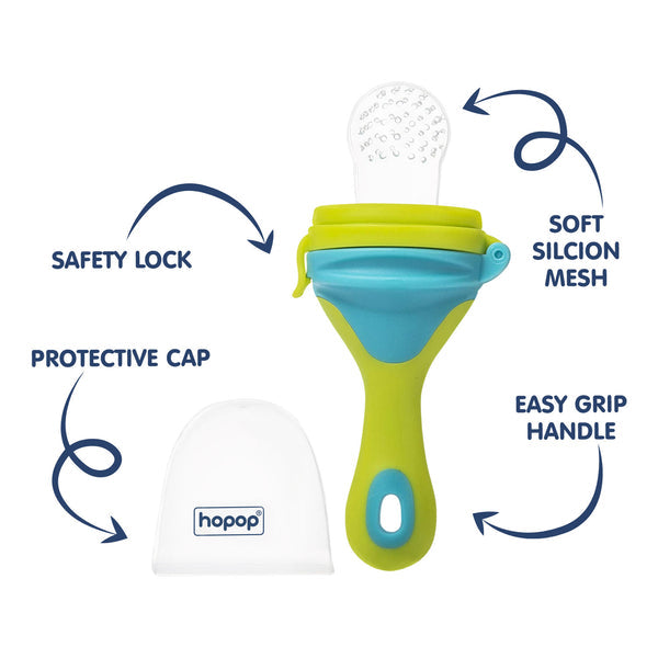 Hopop Food & Fruit Nibbler For Fruit And Veggies - Green