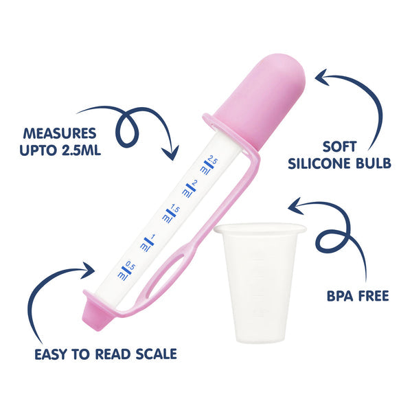 Hopop Baby Medicine Dropper & Dispenser - Pink