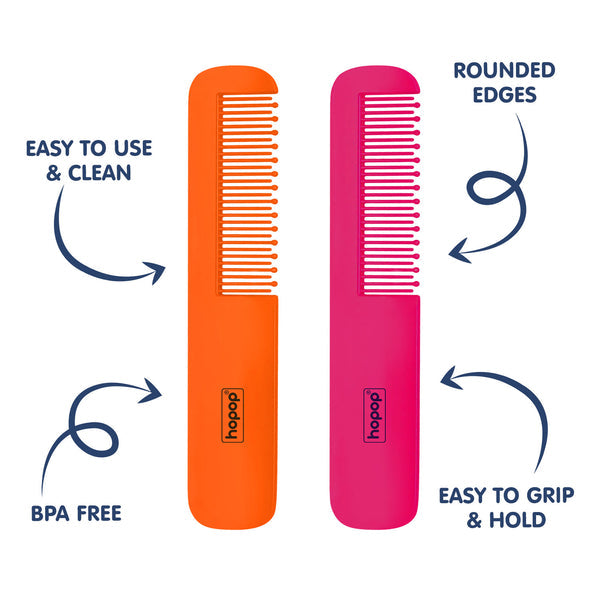 Hopop Rounded Teeth Edge Easy Grip Baby Hair Comb – Gentle & Safe