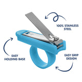 Hopop Baby Nail Clipper Cutter with Finger Grip Blue